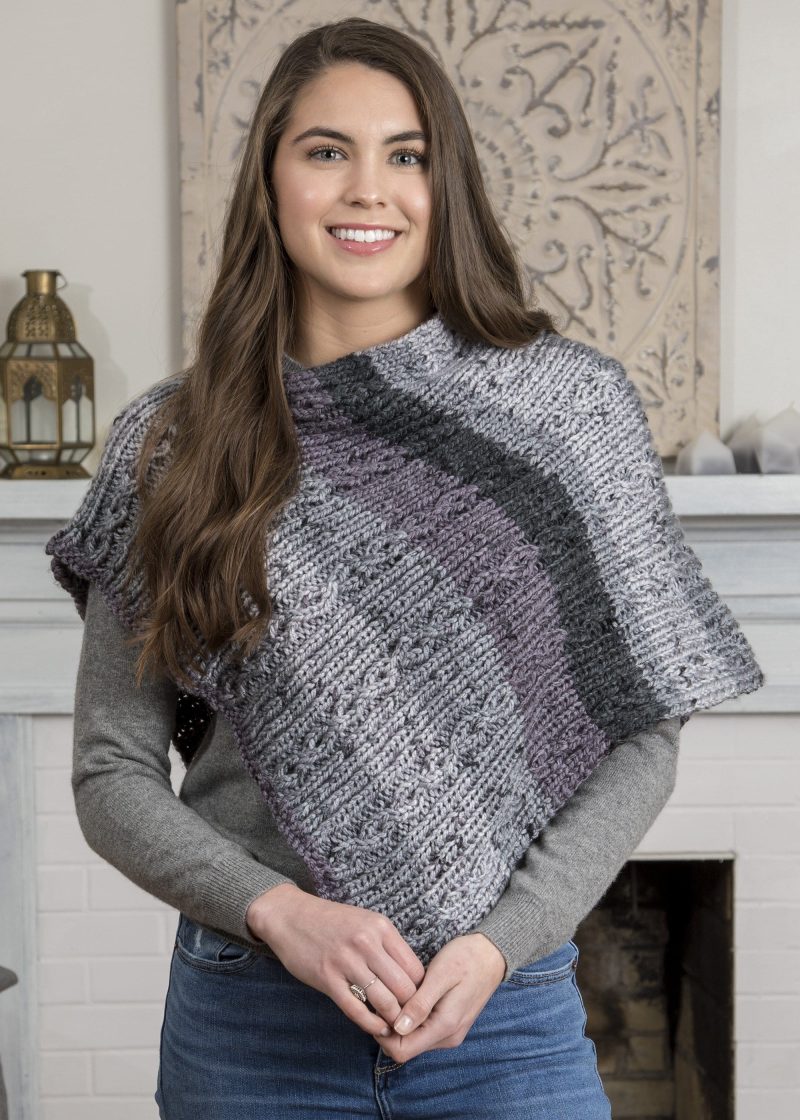 SerenityOmbre CableRibPoncho